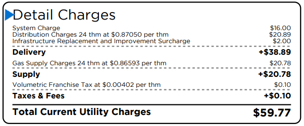 Bill detail charges - main