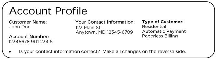 Bill account profile - details