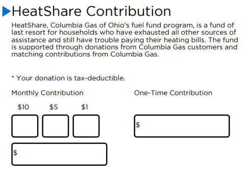 Bill heatshare donation section - main