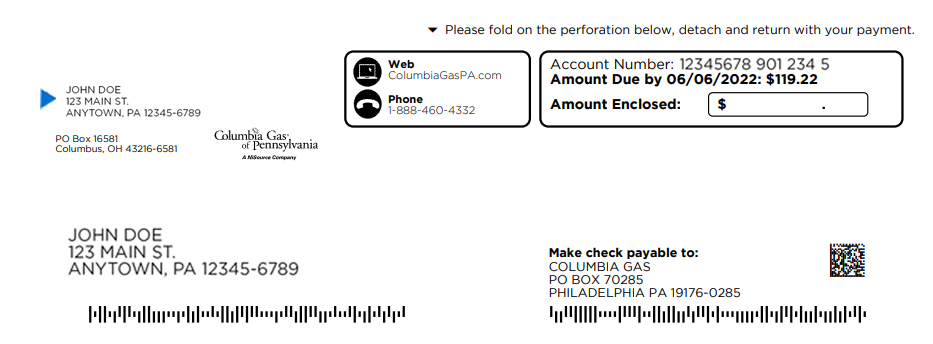 Bill pay with check section - main