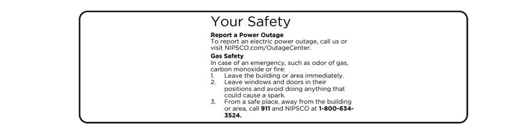 Bill your safety section - details