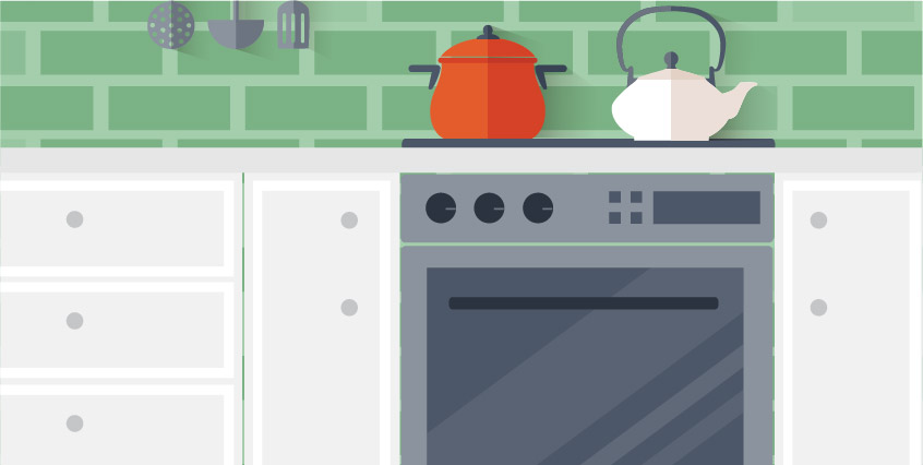 Make sure your natural gas kitchen appliances are connected and working properly