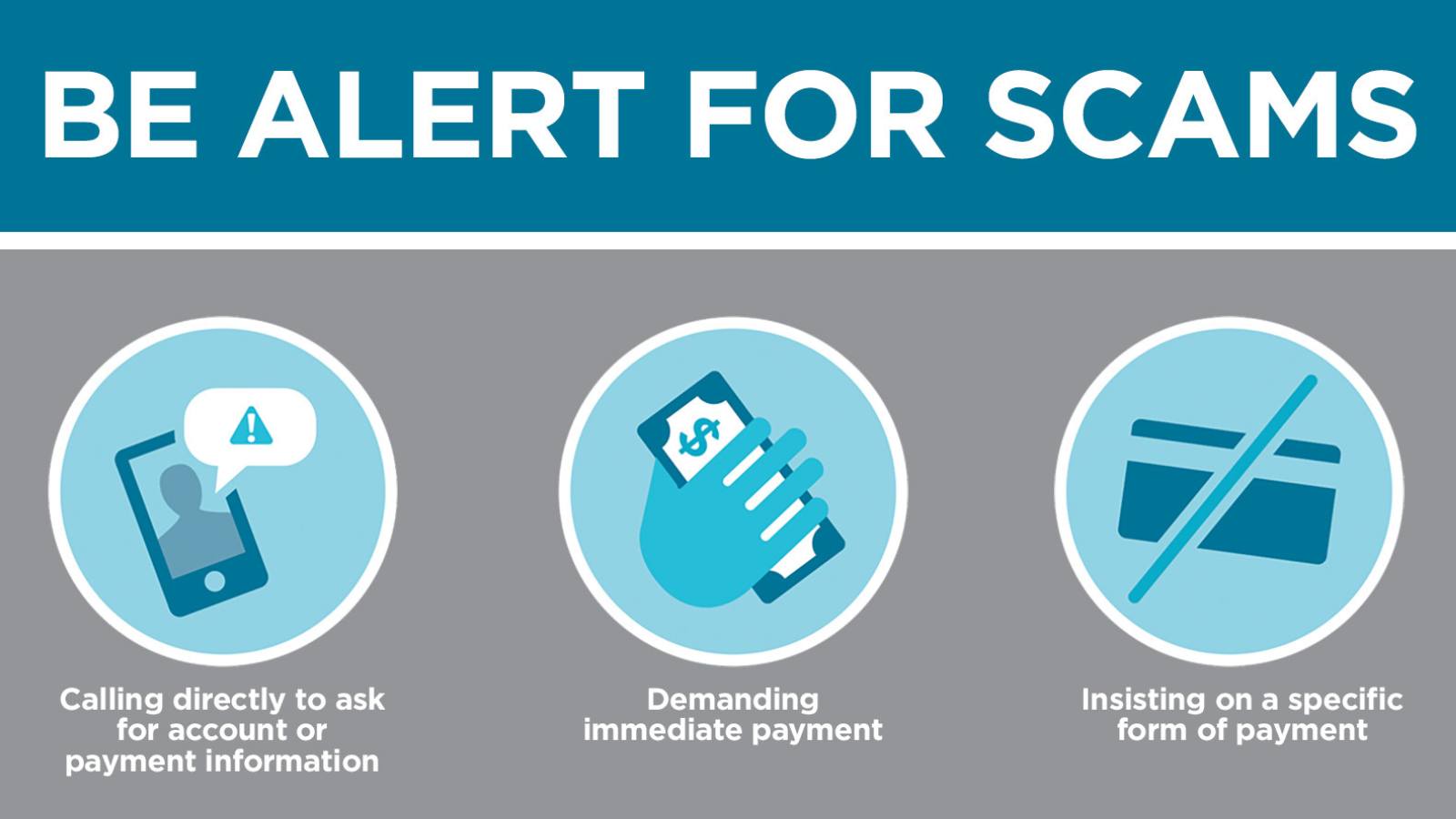 Be Alert for Scams
