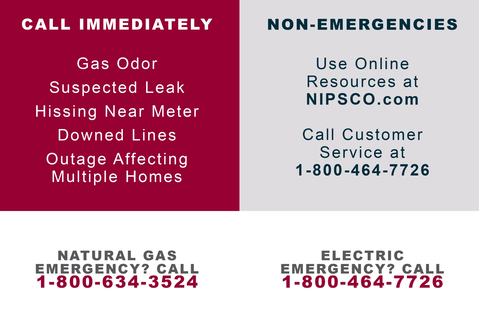 Emergency Instructions