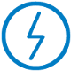 blue electric icon