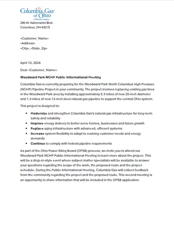 CLICK TO ENLARGE - Woodward Park NCHP Public Information Meeting-Letter