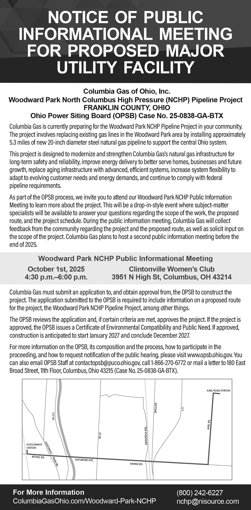 CLICK TO ENLARGE - Woodward Park NCHP Public Information Meeting