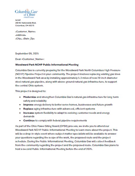 CLICK TO ENLARGE - Woodward Park NCHP Public Information Meeting-Letter