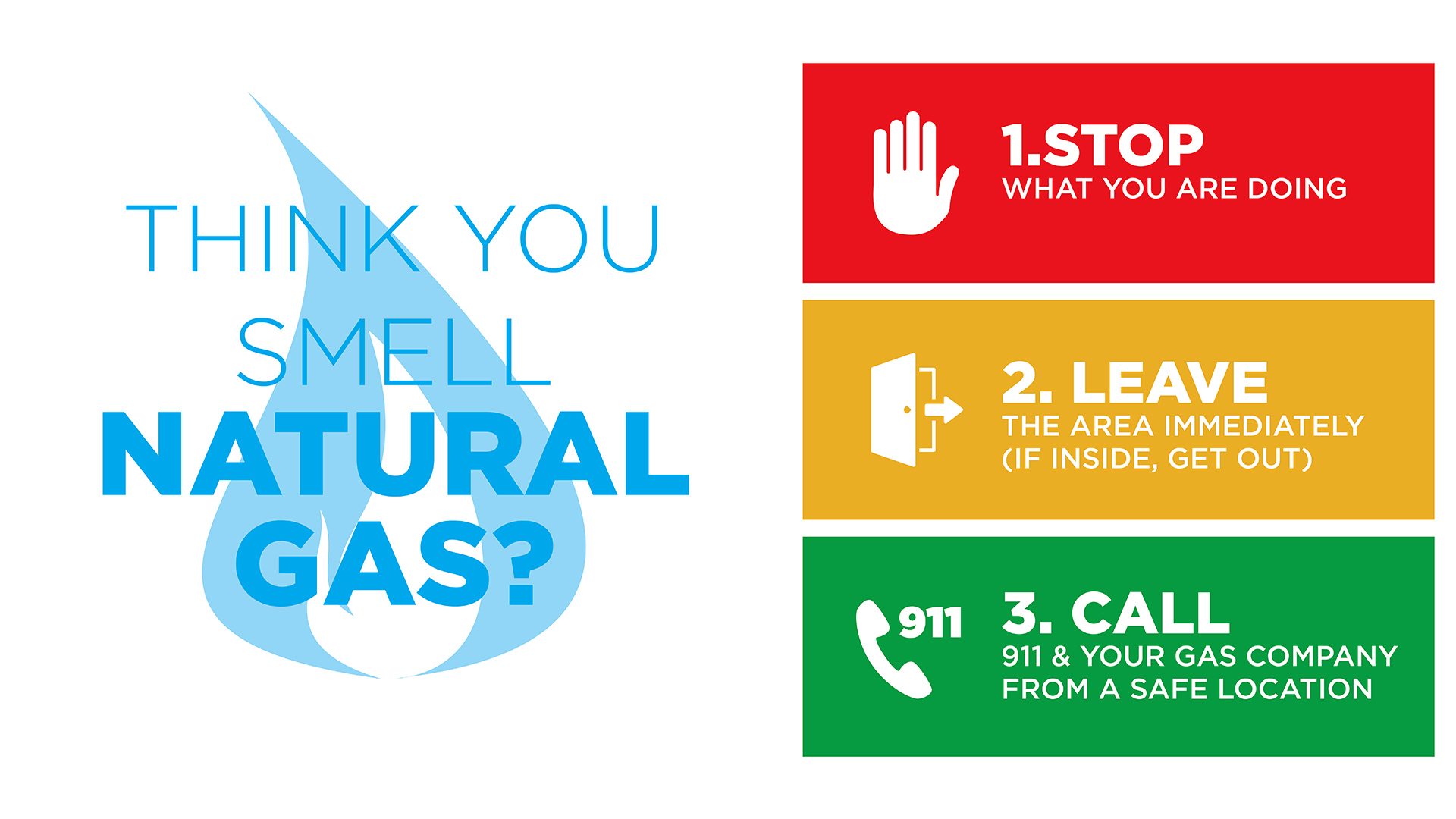 Think You Smell Natural Gas? Stop. Leave. Call