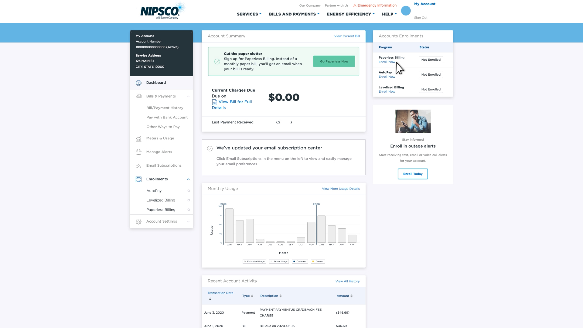 Paperless Billing NIPSCO Cover