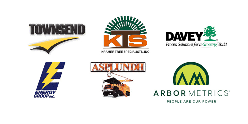 Graphic showing logos for area Tree Contractors